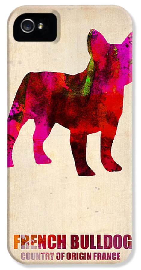 French Bulldog iPhone 5 Case featuring the painting French Bulldog Poster by Naxart Studio