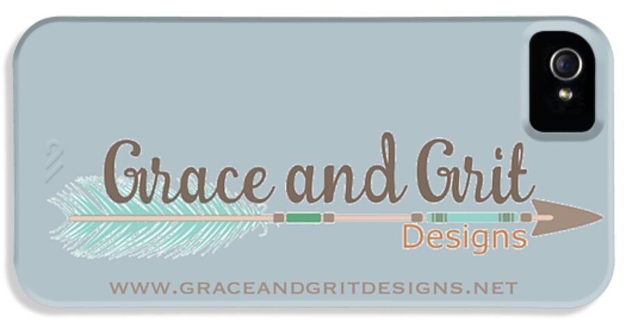  iPhone 5 Case featuring the digital art Grace And Grit Logo by Elizabeth Taylor
