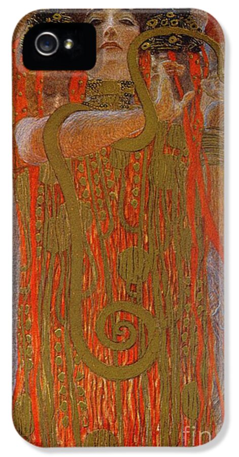 Hygieia iPhone 5 Case featuring the painting Hygieia by Gustav Klimt