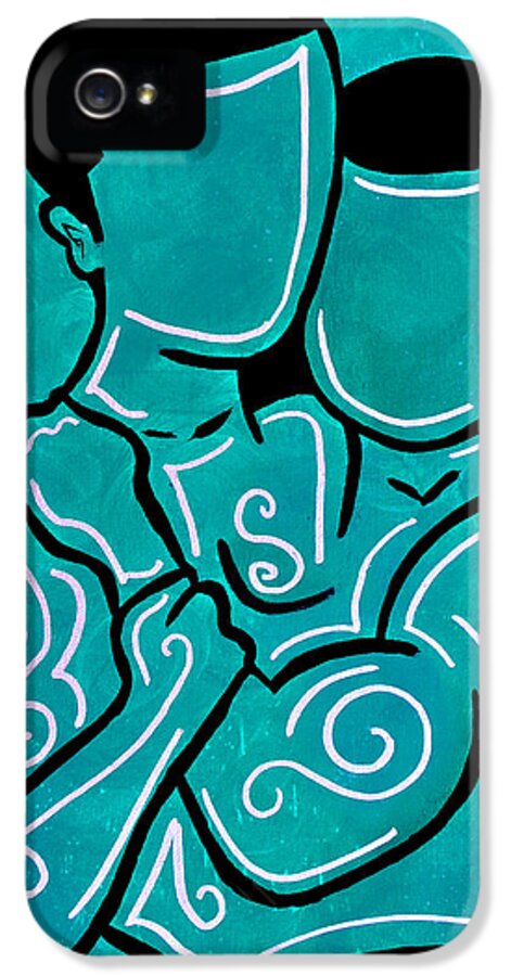 Love iPhone 5 Case featuring the painting Love is Love 2 by Diamin Nicole
