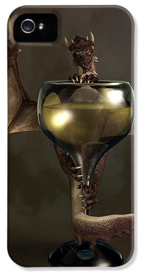 Wine iPhone 5 Case featuring the digital art Mead Dragon by Daniel Eskridge