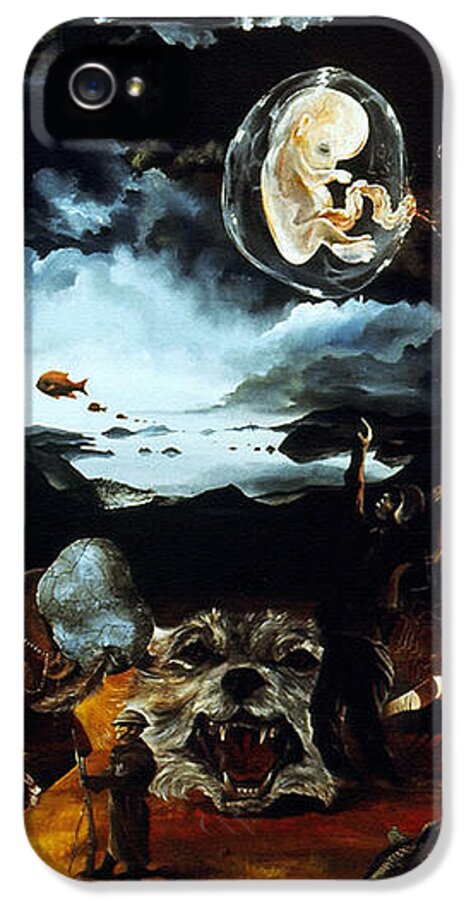 War iPhone 5 Case featuring the painting Monument To The Unborn War Hero by Otto Rapp