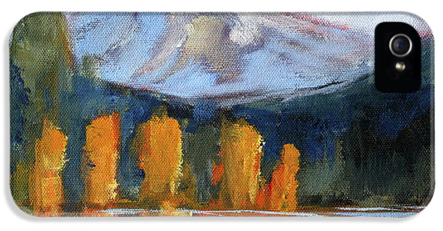 Mountain Landscape Painting iPhone 5 Case featuring the painting Morning Light Mountain Landscape Painting by Nancy Merkle