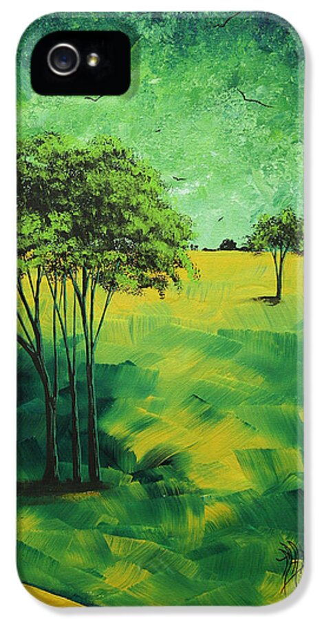Contemporary iPhone 5 Case featuring the painting Road to Nowhere 1 by MADART by Megan Aroon