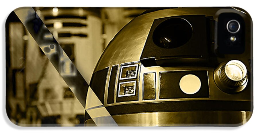 R2-d2 iPhone 5 Case featuring the mixed media Star Wars R2D2 Collection by Marvin Blaine