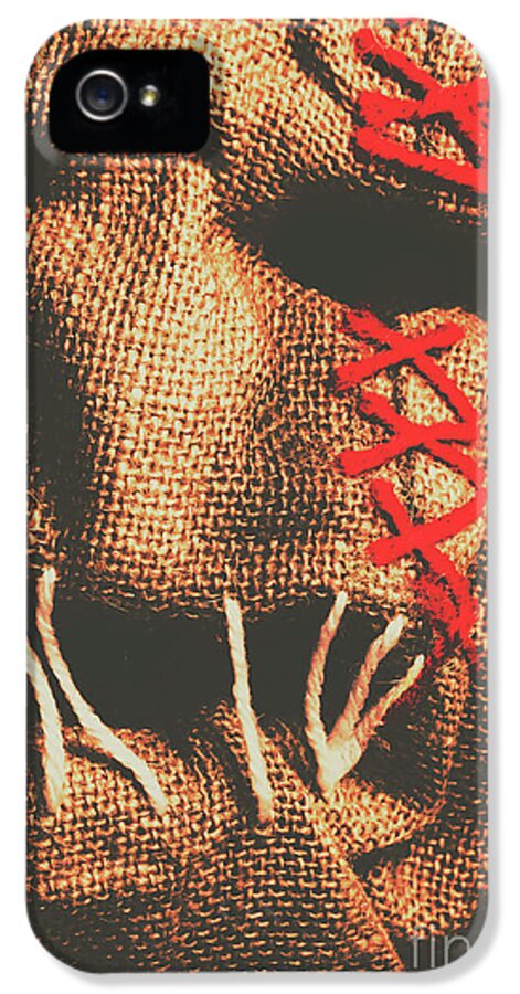 Evil iPhone 5 Case featuring the photograph Stitched up madness by Jorgo Photography