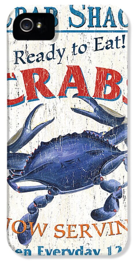 Crab iPhone 5 Case featuring the painting The Crab Shack by Debbie DeWitt