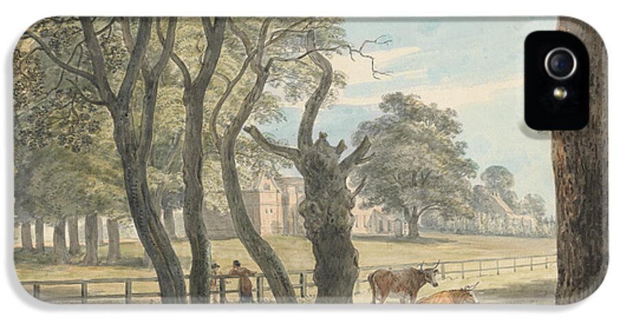 Paul Sandby iPhone 5 Case featuring the painting The Gunpowder Magazine, Hyde Park by Paul Sandby