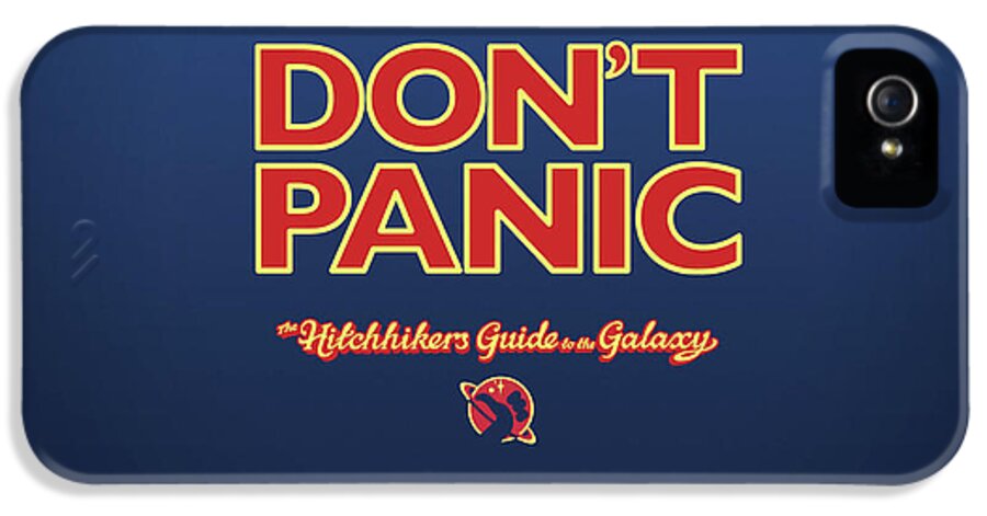 The Hitchhiker's Guide To The Galaxy iPhone 5 Case featuring the digital art The Hitchhiker's Guide to the Galaxy by Super Lovely