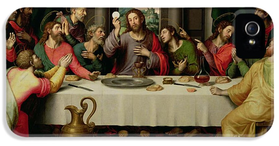 #faatoppicks iPhone 5 Case featuring the painting The Last Supper by Vicente Juan Macip