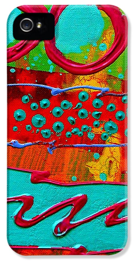 Abstract iPhone 5 Case featuring the painting Totem by John Nolan