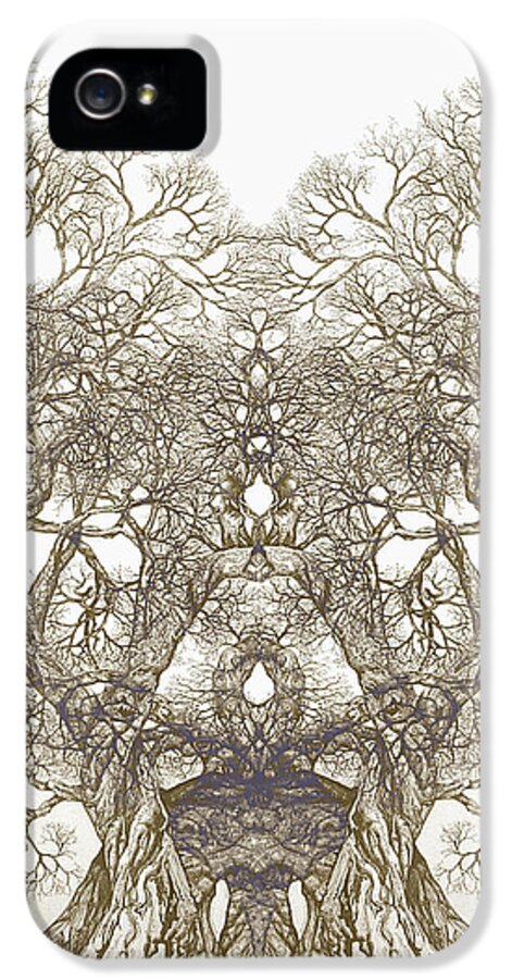 Tree Art iPhone 5 Case featuring the digital art Tree 20 Hybrid 1 by Brian Kirchner