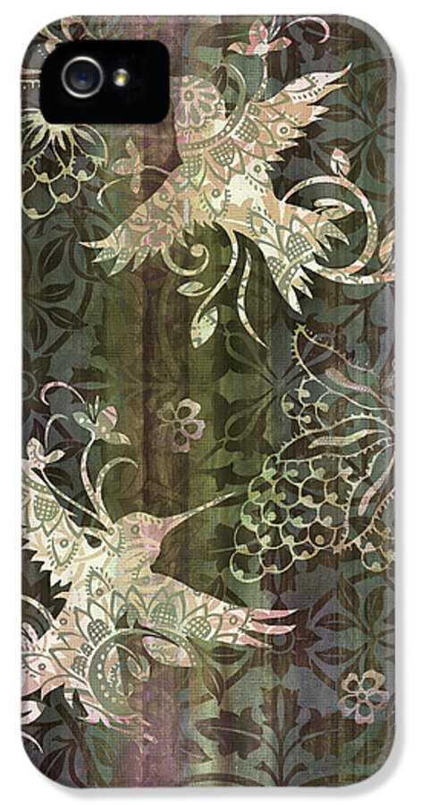 Hummingbird iPhone 5 Case featuring the painting Victorian Hummingbird Green by JQ Licensing