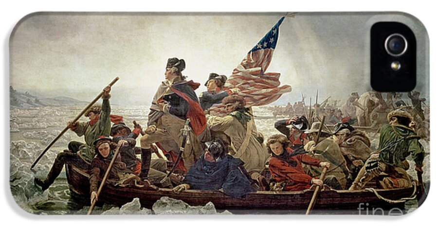 Washington iPhone 5 Case featuring the painting Washington Crossing the Delaware River by Emanuel Gottlieb Leutze