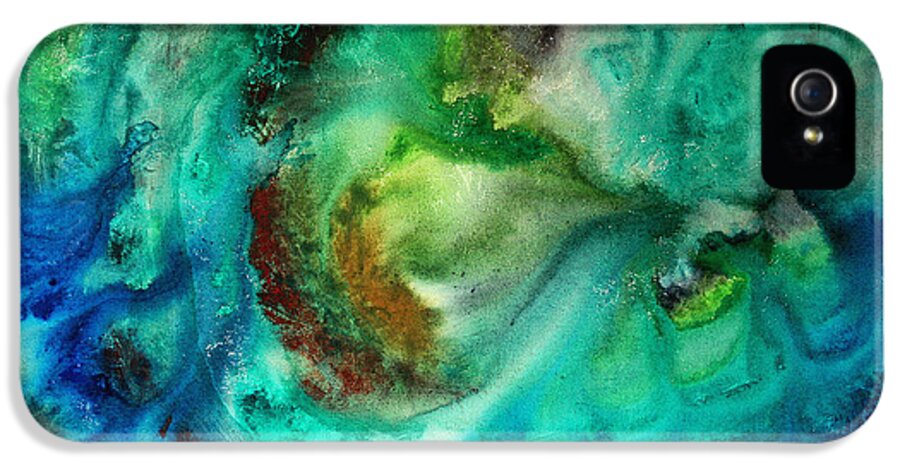 Abstract iPhone 5 Case featuring the painting Whirlpool by MADART by Megan Aroon