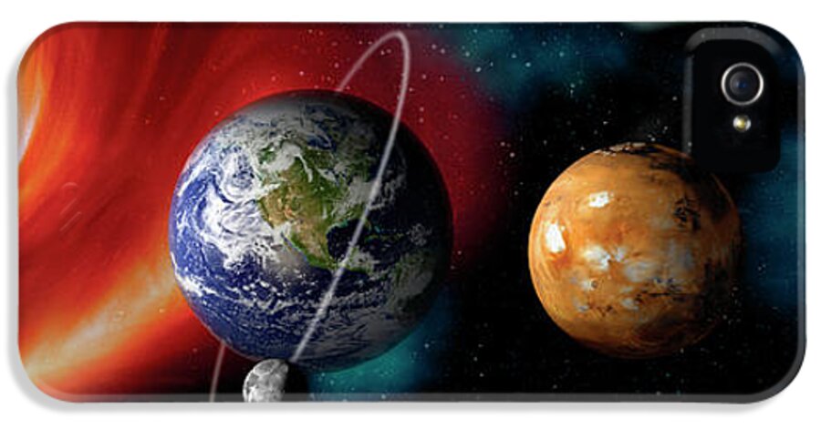 Photography iPhone 5 Case featuring the photograph Sun And Planets by Panoramic Images