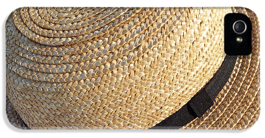 Hat iPhone 5 Case featuring the photograph Amish Straw Farming Hat by Anna Lisa Yoder