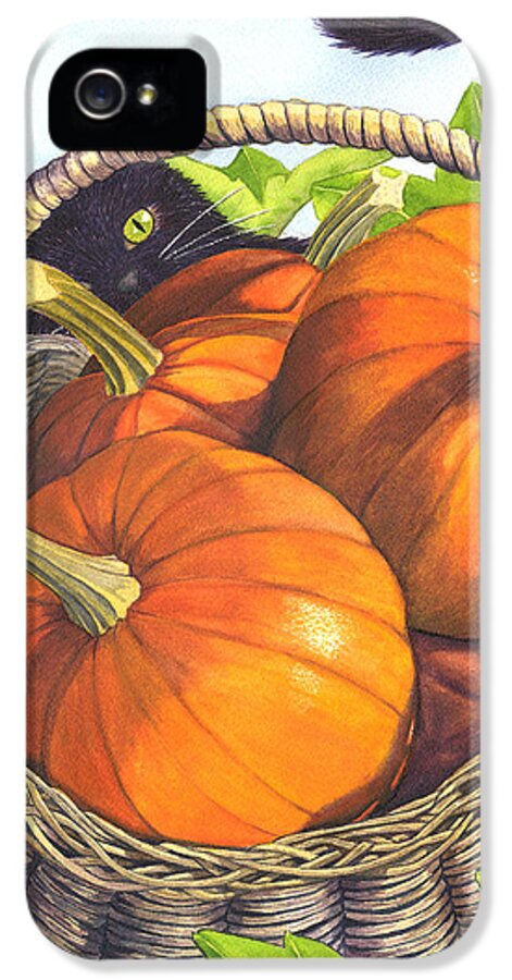 Pumpkin iPhone 5 Case featuring the painting Harvest by Catherine G McElroy
