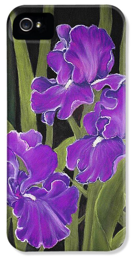 Malakhova iPhone 5 Case featuring the painting Irises by Anastasiya Malakhova