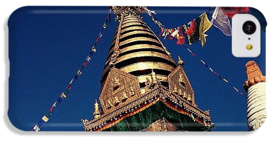 Beautiful iPhone 5c Case featuring the photograph Stupa Swayambhunath #1 by Raimond Klavins