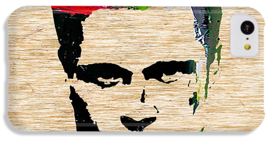 Brad Pitt Paintings Mixed Media iPhone 5c Case featuring the mixed media Brad Pitt #4 by Marvin Blaine