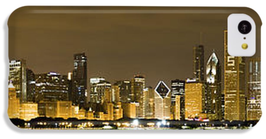 Chicago Skyline iPhone 5c Case featuring the photograph Chicago Skyline at Night #4 by Sebastian Musial