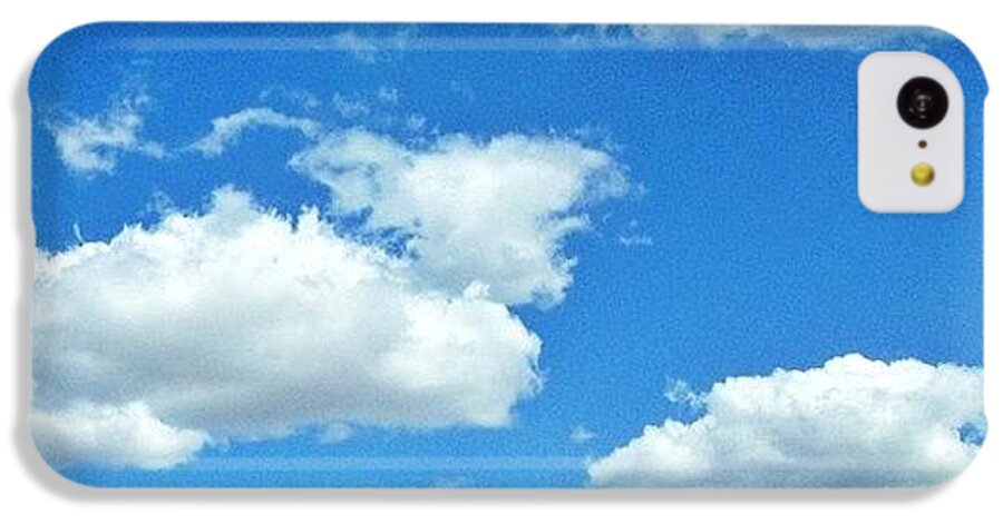 Blue iPhone 5c Case featuring the photograph Blue Sky And White Clouds by Anna Porter