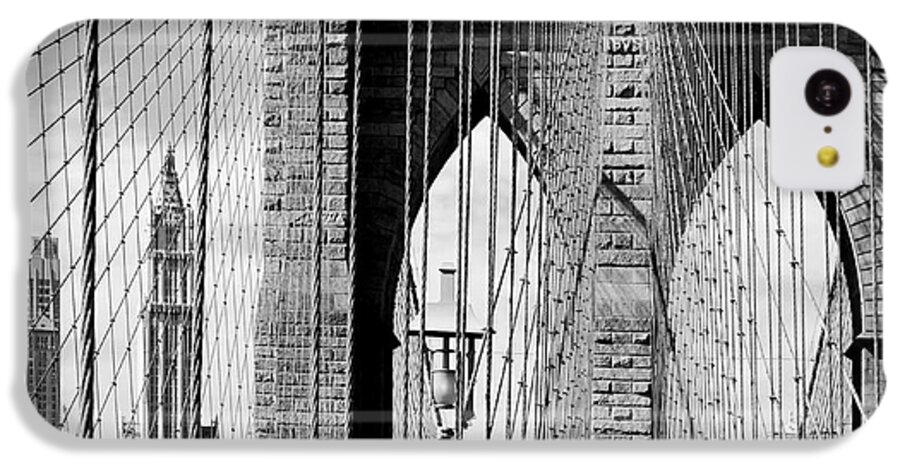 New York City iPhone 5c Case featuring the photograph Brooklyn Bridge New York City USA by Sabine Jacobs