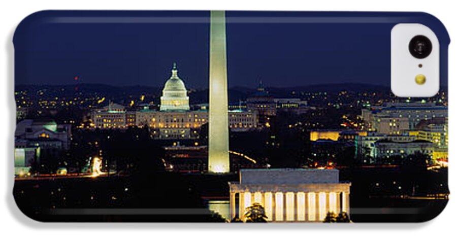 Photography iPhone 5c Case featuring the photograph Buildings Lit Up At Night, Washington by Panoramic Images