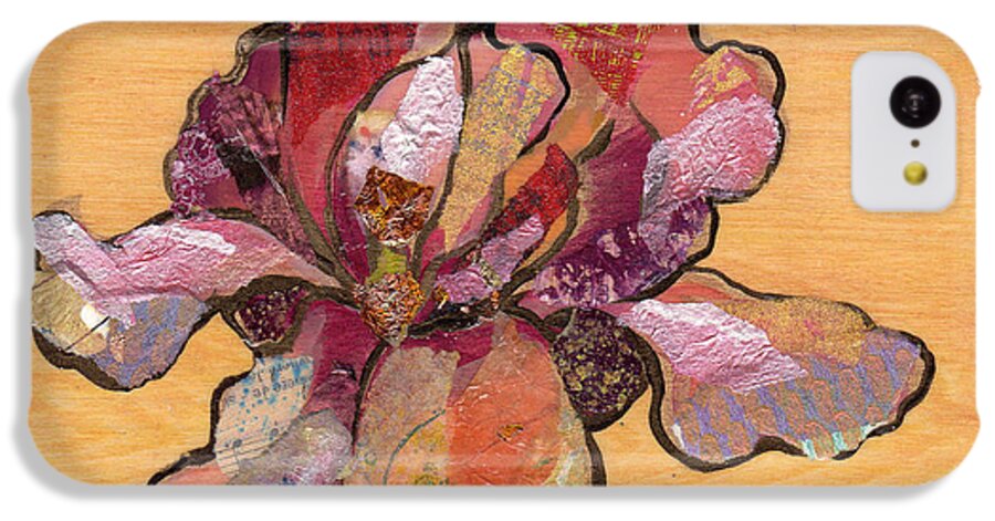 Flower iPhone 5c Case featuring the painting Iris II - Series II by Shadia Derbyshire