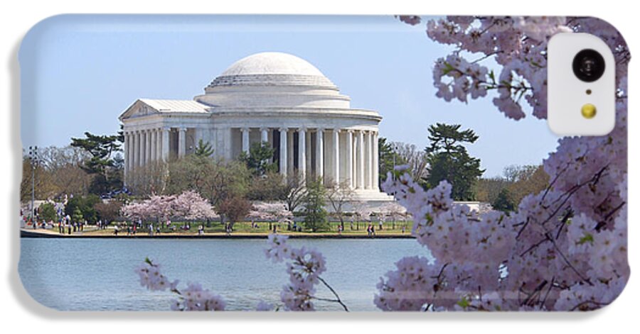 Landmarks iPhone 5c Case featuring the photograph Jefferson Memorial - Cherry Blossoms by Mike McGlothlen