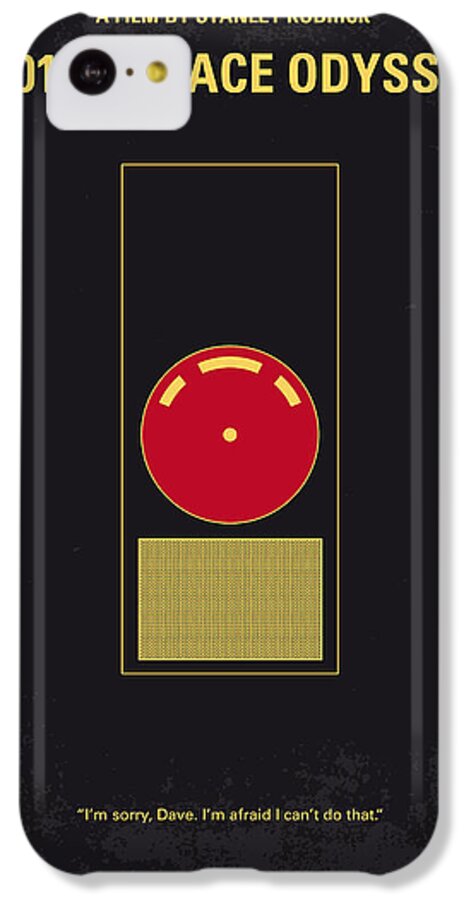 2001 A Space Odyssey iPhone 5c Case featuring the digital art No003 My 2001 A space odyssey 2000 minimal movie poster by Chungkong Art