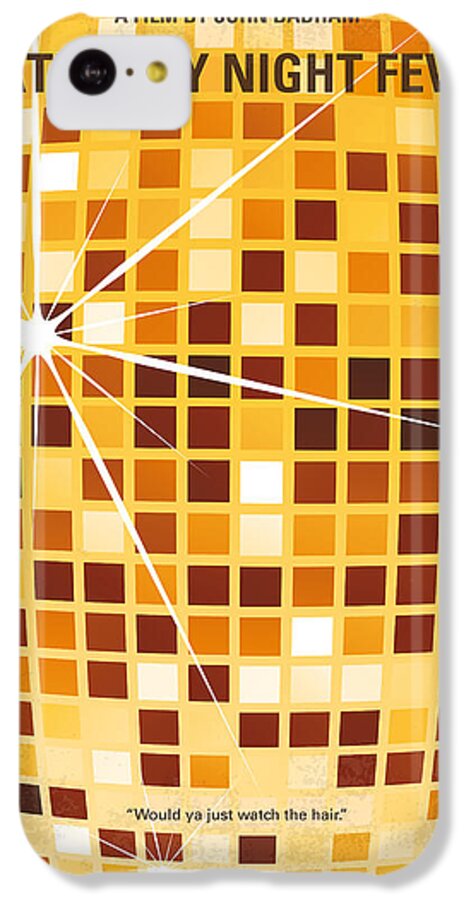 Saturday Night Fever iPhone 5c Case featuring the digital art No074 My saturday night fever minimal movie poster by Chungkong Art
