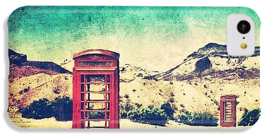 Summer iPhone 5c Case featuring the photograph #phone #telephone #box #booth #desert by Jill Battaglia