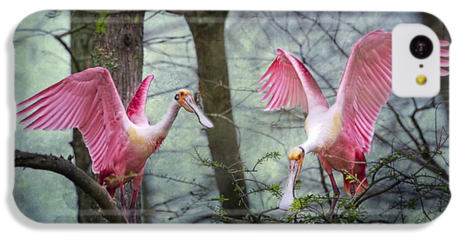 Pink Wings iPhone 5c Case featuring the photograph Pink Wings in the Swamp by Bonnie Barry