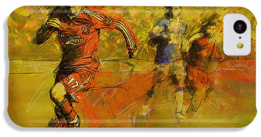Sports iPhone 5c Case featuring the painting Soccer by Corporate Art Task Force