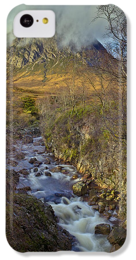 Buachaille Etive Mor iPhone 5c Case featuring the photograph Stream below Buachaille Etive Mor by Gary Eason