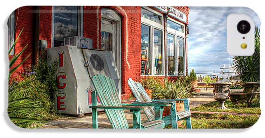Apalachicola iPhone 5c Case featuring the photograph Two Chairs Around the Corner from the Old Stuff Shop by Lynn Jordan