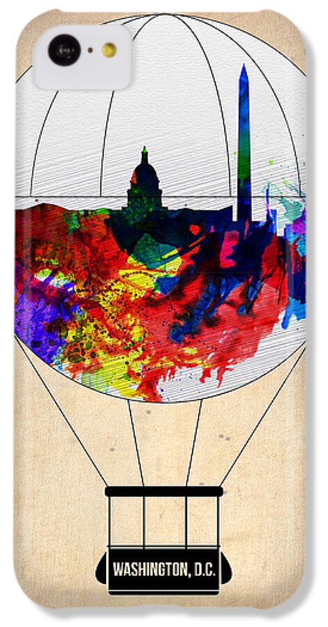 Washington D.c. iPhone 5c Case featuring the painting Washington D.C. Air Balloon by Naxart Studio