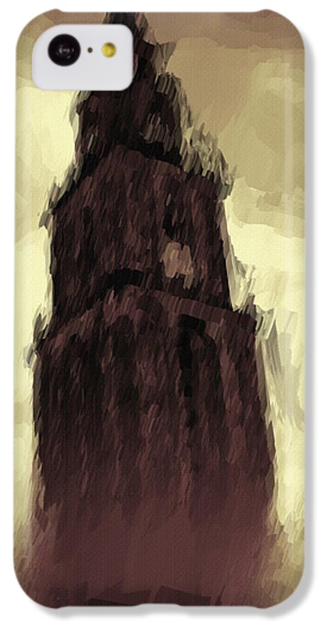 Tower iPhone 5c Case featuring the painting Wicked Tower by Inspirowl Design