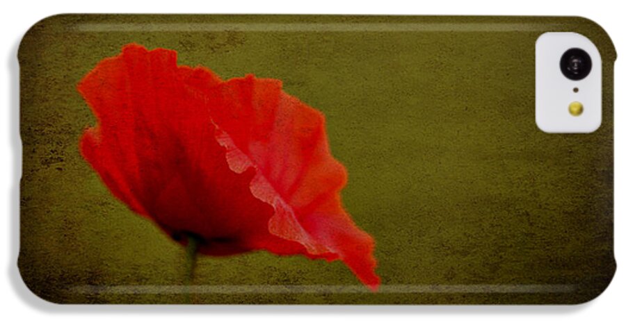 Poppies iPhone 5c Case featuring the photograph Solitary Poppy. by Clare Bambers