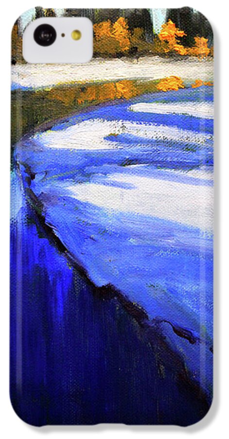 Northwest Landscape Painting iPhone 5c Case featuring the painting Winter River #2 by Nancy Merkle