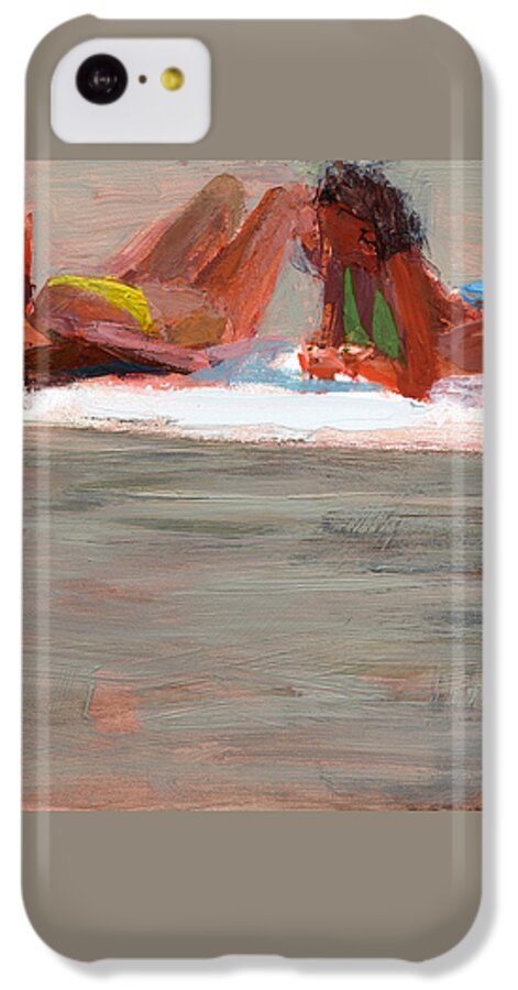 Beach iPhone 5c Case featuring the painting Untitled #440 by Chris N Rohrbach