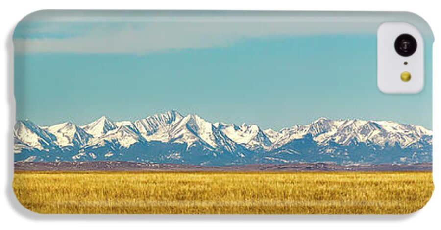 Snow Capped Crazy Mountains As Seen From The Plains North Of Rapelje iPhone 5c Case featuring the photograph Crazy Mountains and Plains by Todd Klassy