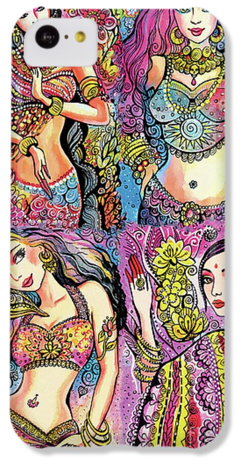 Bollywood Dancer iPhone 5c Case featuring the painting Eastern Flower by Eva Campbell
