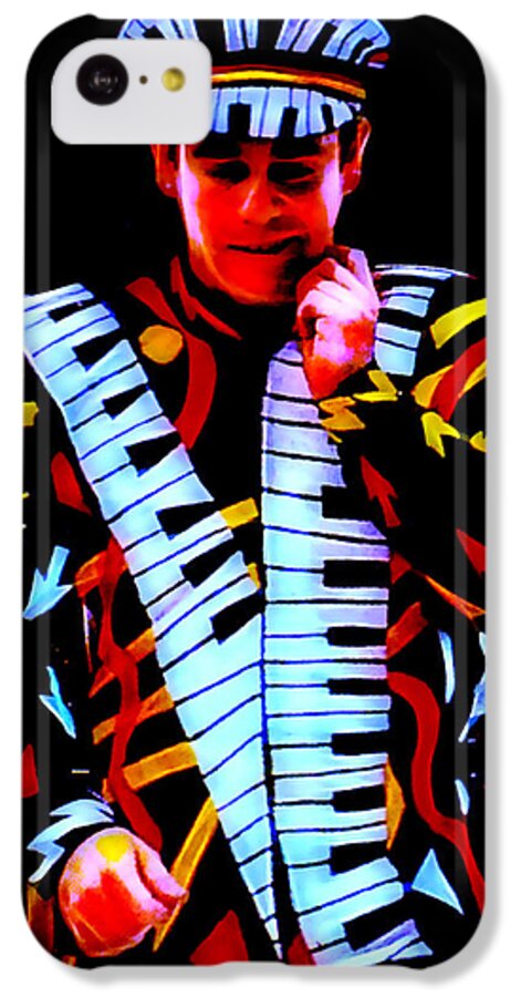 Elton John iPhone 5c Case featuring the mixed media Elton John Collection by Marvin Blaine