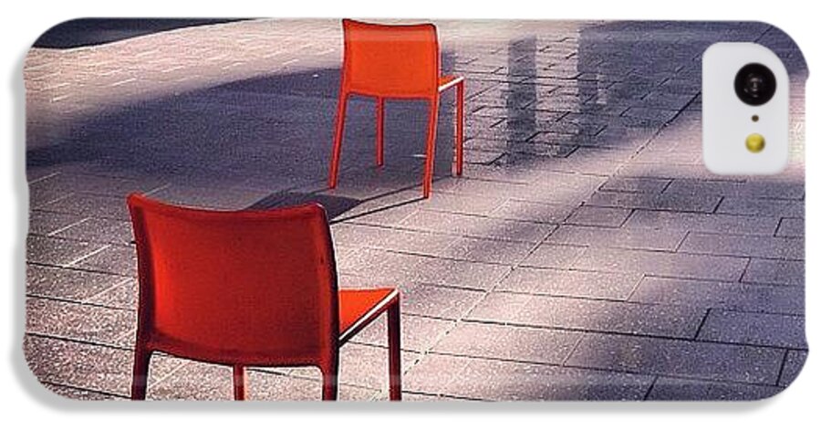 Empty Chairs iPhone 5c Case featuring the photograph Empty Chairs At Mint Plaza by Julie Gebhardt