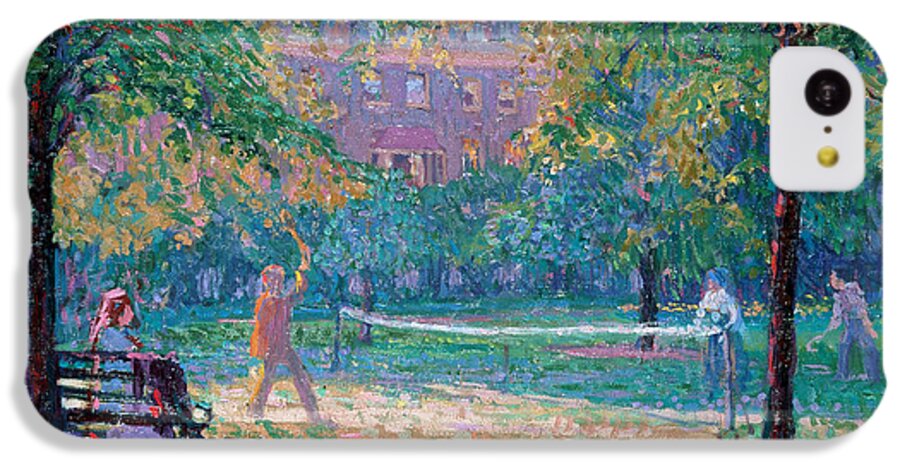 Game iPhone 5c Case featuring the painting Game of Tennis by Spencer Frederick Gore