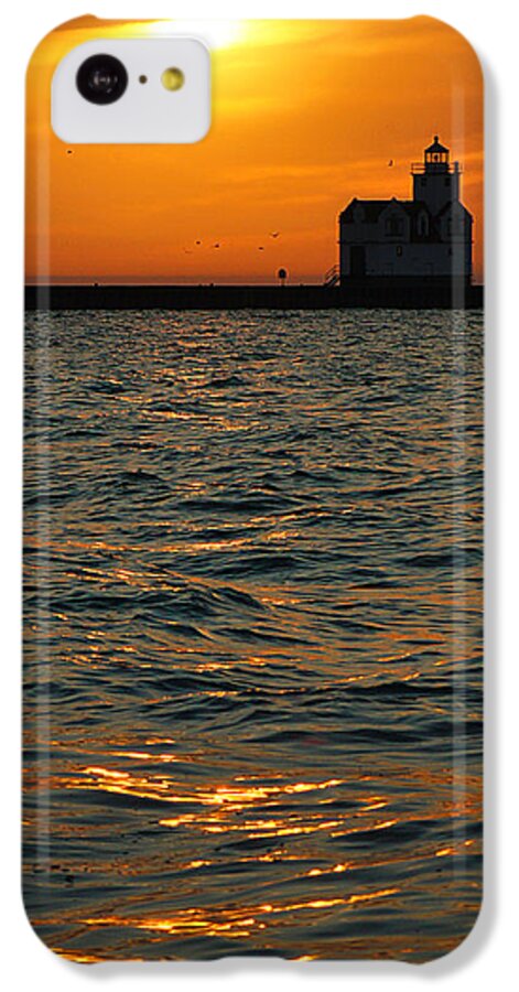 Lighthouse iPhone 5c Case featuring the photograph Gold on the Water by Bill Pevlor