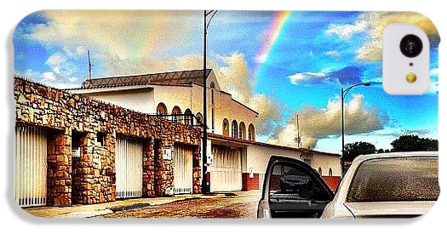 Popularpics iPhone 5c Case featuring the photograph #iphone # Rainbow by Estefania Leon
